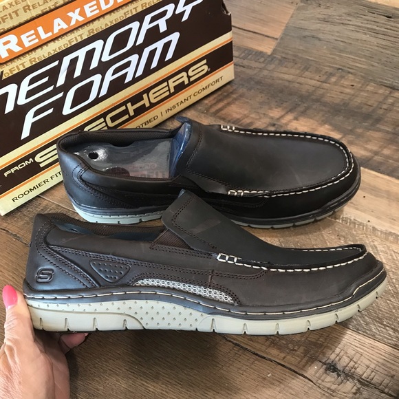 mens leather skechers shoes